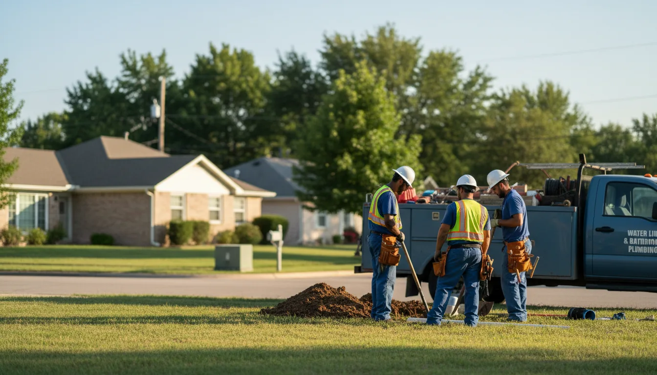 Residential water line and bathroom plumbing service in Florence, MO